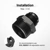 EVIL ENERGY 16AN Male Flare to 1-1/4" NPT Pipe Fitting
