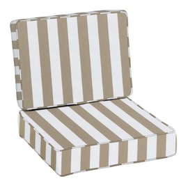 BELLRINO Outdoor Waterproof Patio Cushion Covers 24" X 16" X 4" Set of 4 Replacement Slipcovers Decorative Cushion Cover for Chair Seat Garden Bench Porch Couch P009-24X16X4-4PC Cover ONLY