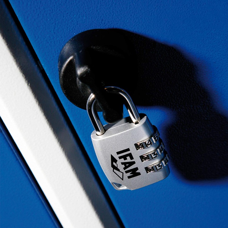 Ifam 000682 Combination Padlock, Chrome, 35 mm