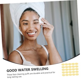 DECHOUS 60pcs Compressed Facial Sponges Portable Deep Pore Cleansing Pads for Gentle Exfoliation Made From Safe Pva Material for Daily Skin Care Routine