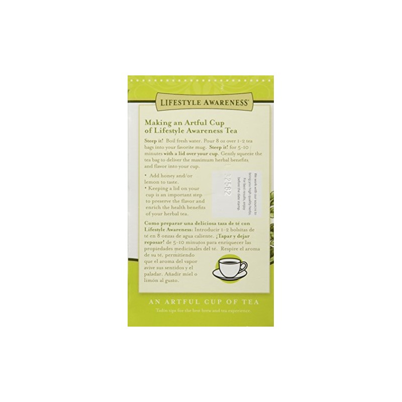 Lifestyle Awareness Organic Peppermint Tea, Caffeine Free, 20 Tea Bags