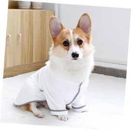 COLLBATH Stylish Pet Nightgown Quick-Drying for Dogs Cats Water Absorbent Bathing Pajamas Warm Bathrobe for Autumn S