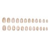 RUOKEXIN Short Oval Press on Nails Cat Eye Fake Nails