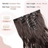 Tess Clip-In Extensions, Like Real Hairpieces, 8 Wefts, 18 Clips,