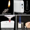 Magic Dual Flame Crocodile Lighter, Refillable Butane Torch Lighter Double