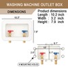 [1 Piece] Lingmfg Washing Machine Outlet Box 1/2 inch Press-Connect