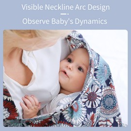 Insular Funda de lactancia para lactancia materna, cubierta de alimentación de bebé, de algodón transpirable, para privacidad, con lunares azules