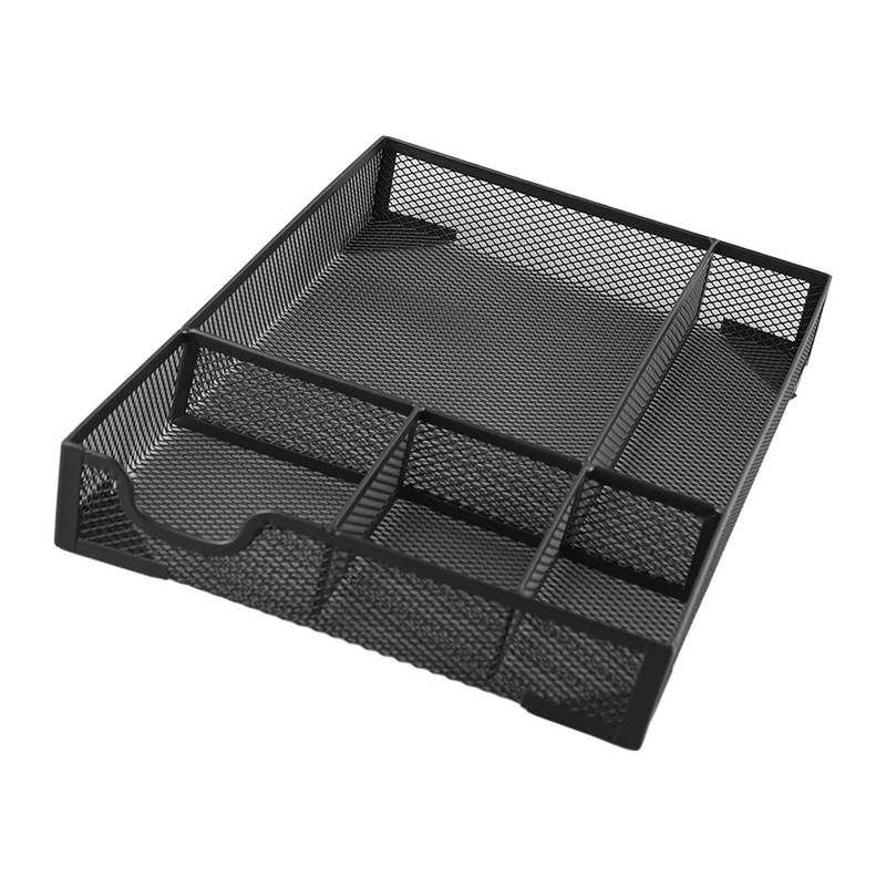 Metal Mesh Drawer Organizer Tray 5 Grids Multipurpose Stable Prevent