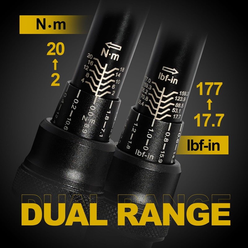 Hairich Bicycle & Motorcycle Torque Wrench, 1/4 Inch, 15-Piece Set