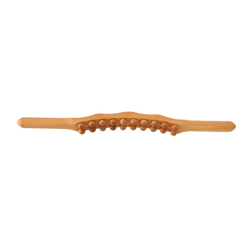 Body Gua Sha Stick Muscle Relaxing 20 Beads Wooden Scraping