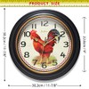 Infinity Instruments 12 inch Country Round Non-Ticking Silent Battery Operated