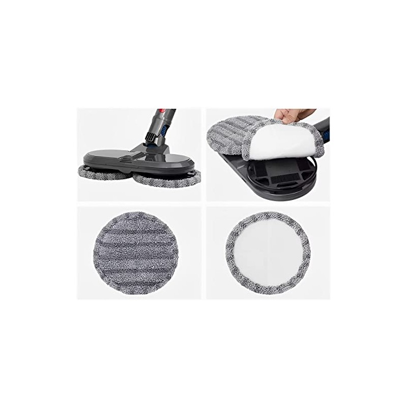 4X Replacement Microfibre Mop Pads for Dyson Mop & Vacuum
