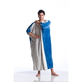 Kanguru Momonga Ocean wearable blanket, fleece blankets for adults, oodies for women, birthday gifts for women, funny gifts for women, fluffy blanket, Blue and White, Size 120 x 120 cm