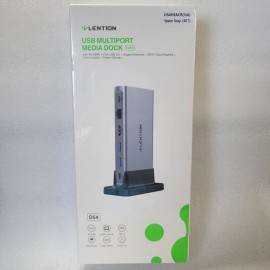 LENTION 11 In 1 USB 3.0 Multiport Media Dock 60Hz 4K HDMI 3.5mm Audio 100W PD Ethernet