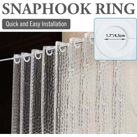 RFSCHOZ No Hook Shower Curtain or Liner - 8G Heavy Duty Cobblestone Bathroom Shower Curtain No Hooks Required, Waterproof Plastic & PVC Free, Standard Size 71 x 74, Pebble (Water)