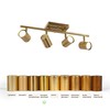 GEPOW Gold 4 Light LED Track Lighting Kit, Modern Brass
