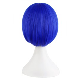 MapofBeauty MapofBeauty Women Short Straight Cosplay Party BOB Wig (Navy Blue)
