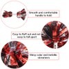 Hooshing 2PCS Red and Black and Silver Pom Poms Cheerleading