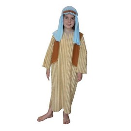 Shepherd Joseph Waistcoat Costume : Childs size Small 4-6 yrs Nativity Fancy Dress