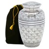 Silver Fleur De Lis Adult Cremation Urn