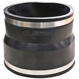 Fernco P1051-88 Flexible PVC Pipe Coupling for Asbestos Concrete or Ductal Iron to Clay, Plastic or Steel Plumbing Connections