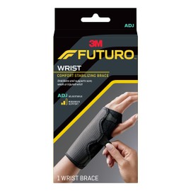 FUTURO Comfort Stabilizing Wrist Brace, Helps Support Sprains, Strains, and Symptoms of Carpal Tunnel Syndrome, One Size