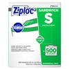 SC Johnson Professional Ziploc Sandwich Bags, Easy Open Tabs, 500