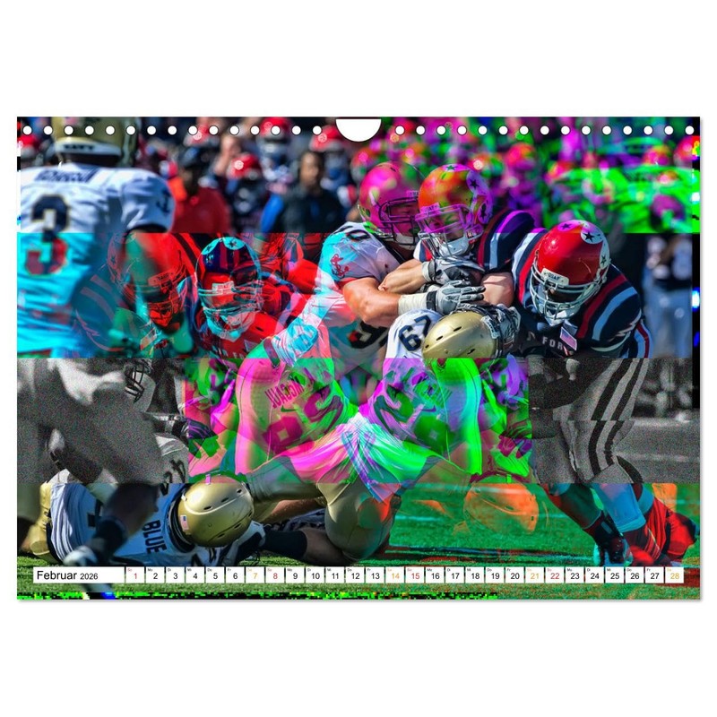 American Football - Power (Wandkalender 2026 DIN A4 quer), CALVENDO