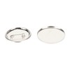 100 Set Pin Back Button Parts Blank Smoothing Metal Durable
