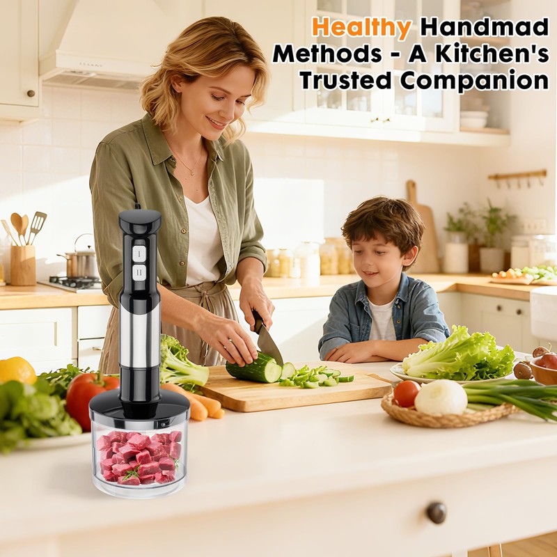 YODHOSA Immersion Blender Handheld Cordless 6 in 1 Hand Held