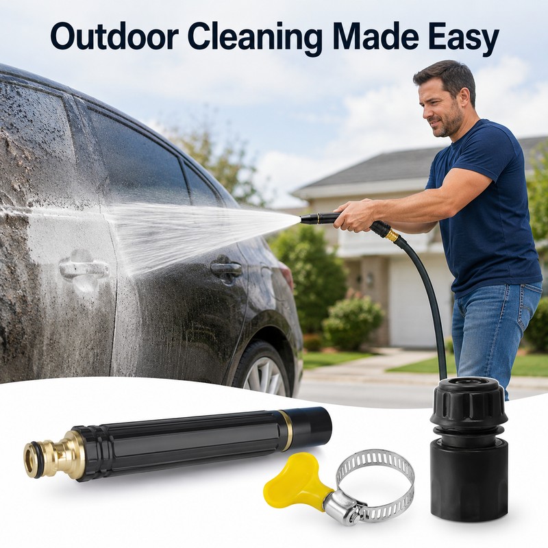 High Pressure Garden Hose Nozzle for Car Washing - Adjustable
