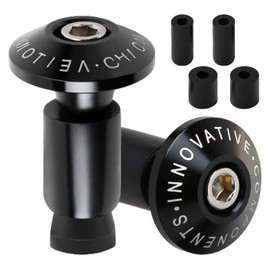 2 Stück Motorrad Lenkergewichte, Passend Für Ø22mm 7/8 Zoll Lenker, Universelle Anti-Vibration Lenkerenden, Schutz Dekoration Für Racing, Offroad, Streetbike, Schwarz, motorrad lenker