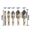VALYRIANTOOL Cobalt Countersink Drill Bits Set(5PCS), M35 HSSCO 82 Degree