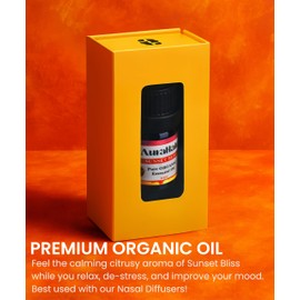 AuraHale Organic Sunset Bliss Essential Oil Blend – 100% Pure & Undiluted | Therapeutic Grade Blend for Aromatherapy & Diffusers | Bottled in The UK