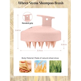 HEETA Scalp Massager Hair Growth, Soft Silicone Bristles to Remove Dandruff and Relieve Itching, Scalp Scrubber for Hair Care Relax Scalp, Shampoo Brush for Wet Dry Hair, Upgraded Material, Light Pink