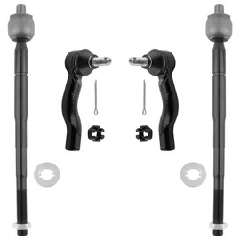 BOXI 4PC Steering Tie Rod Ends Fit for Toyota RAV4 2001 2002 2003 EV442 ES3654 ES3655 Inner and Outer Tie Rods 4PC Set