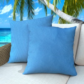Dormirpilow Outdoor Pillows Set of 2, 20''×20''Waterproof Throw Pillow for Patio Furniture, Feathers and Down Filled Outside Decorative Pillows Inserts for Garden, Porch Swing, Couch and Sofa