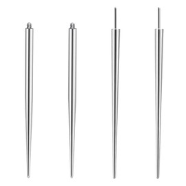 Pluvyze 4 Stück Piercing Einführhilfe, Piercing Taper Pin Taper Einsteckstift Körper Stretching Assistent Augenbraue Assistent Tool, 14G 16G 18G, Geeignet für Ohr/Nase/Lippe/Bauch/Brustwarze/Zunge