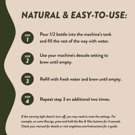 Descaling Solution (4 Uses) - Universal Coffee Descaler for Keurig Coffee Machines, Effective Keurig Descaling Solution & Nespresso Descaling Solution - Works w/Breville, Delonghi, Keurig & Nespresso