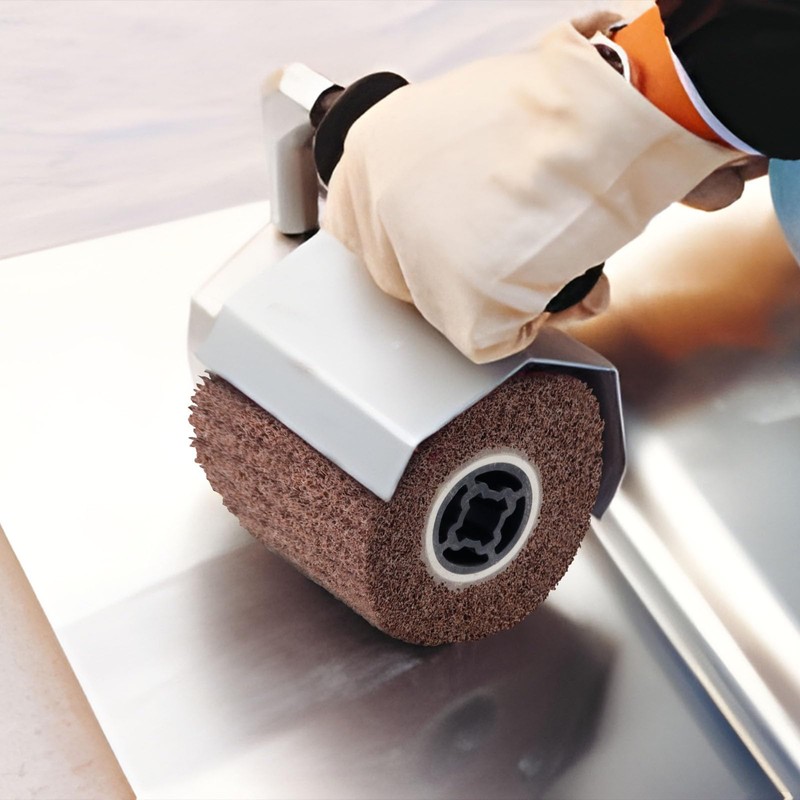 Mumjooyi Nylon Brush Sanding Roller Brush Satin Roller Angle Grinder
