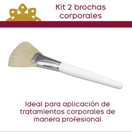 Tendencia Spa - Kit de 2 Brochas Corporales Abanico de Cerdas Naturales