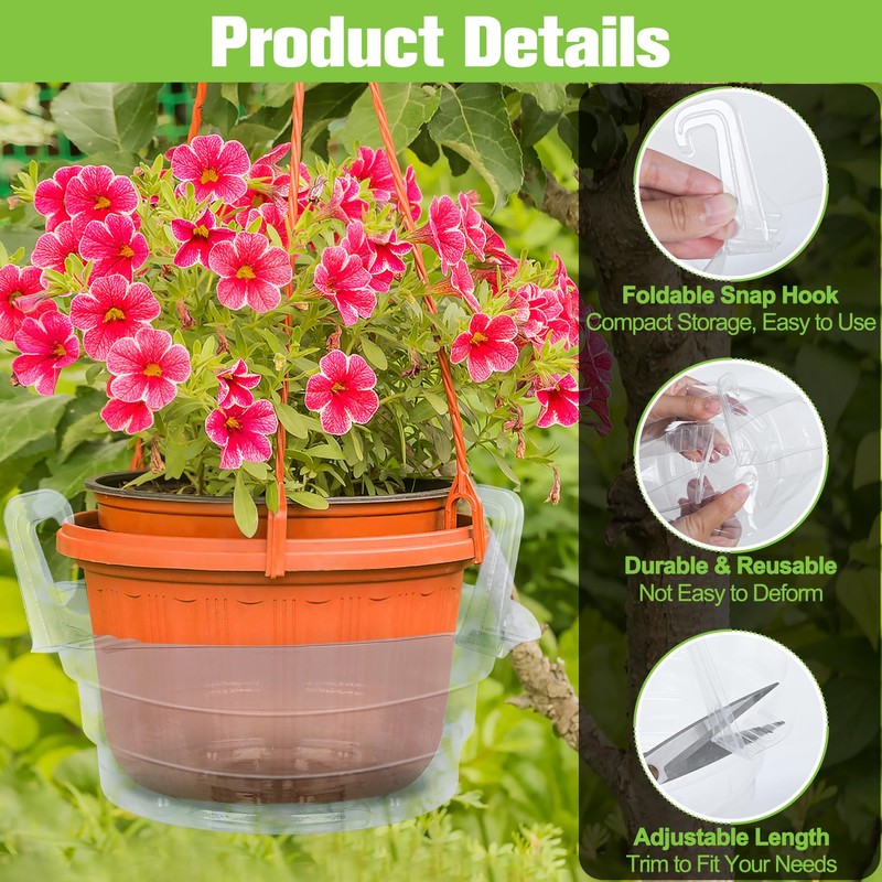 Miuwauer Plastics Hanging Basket Drip Pans (15, 12 inch)