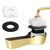 Hibbent Universal Metal Side Mount Toilet Handle Replacement Kit, Brass