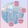 2 Pcs Iridescent Tinsel, Iridescent Backdrop, Holographic Tinsel Foil Fringe