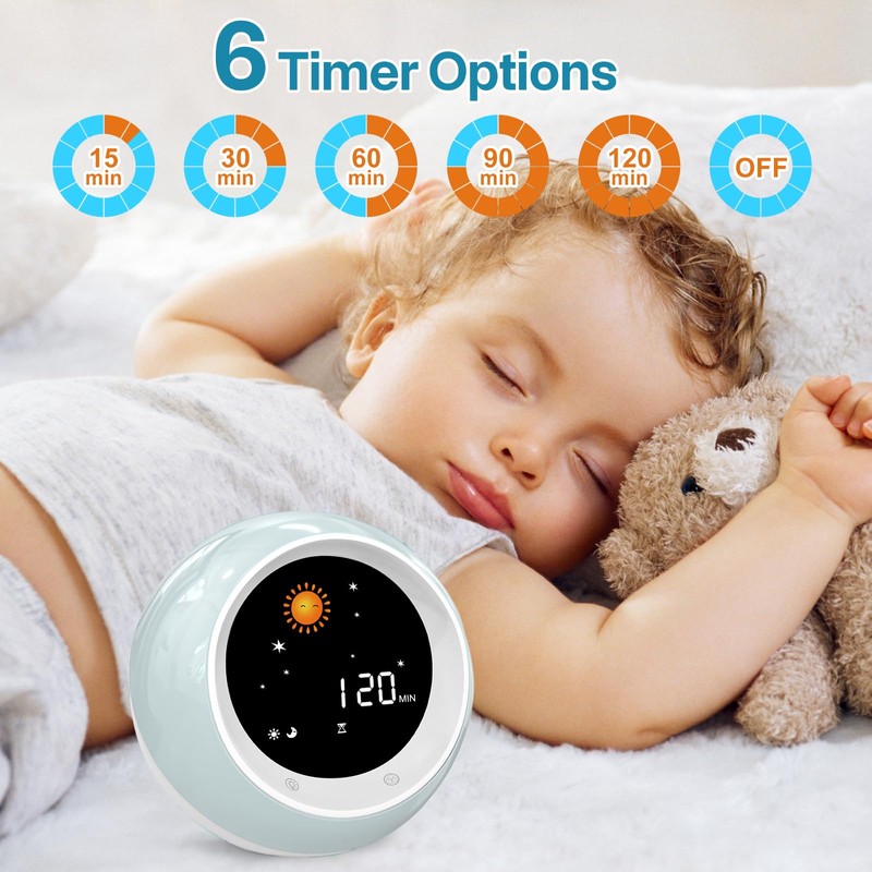 I.CODE Sun & Moon Rise Kids Alarm Clock, Children's Sleep