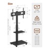 ECOTINY Steel Base Rolling TV Stand for 32-75 inch TVs