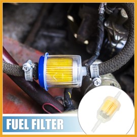 Partuto Motorbike Fits 1/4" or 5/16" Gas Inline Fuel Filters (Set of 10) Replacement