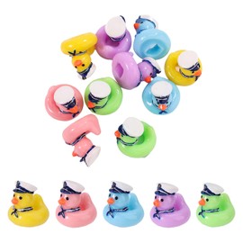 Lyreh 50pcs Mini Cruise Ducks, Resin Cute Miniature Cruise Ship Ducks Small Tiny Funny Sailing Toys Practical Ornament Accessories for Bath Party Micro Landscape Garden Living Room (5 Colors)