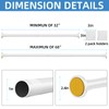 CorkLatta White Shower Curtain Rod,1 Inch Diameter Stainless Steel Adjustable
