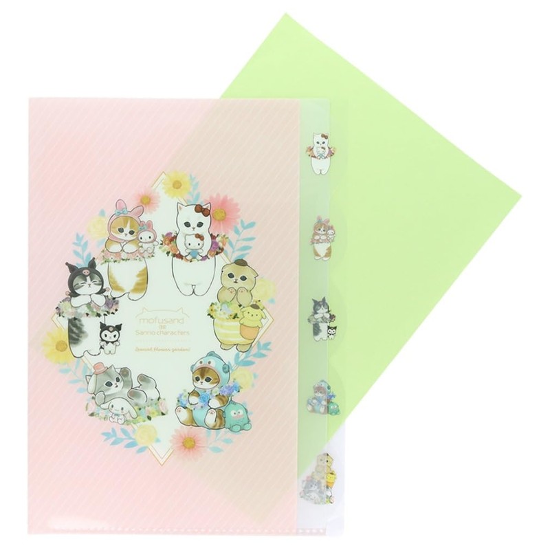 Sunstar Stationery Mofusand Clear File Die Cut Flower S2137895